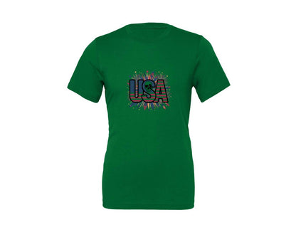 brand:Generic|color:Kelly|Usa Skull Fireworks 4Th Of July T Shirt 2 Graphic T-Shirt