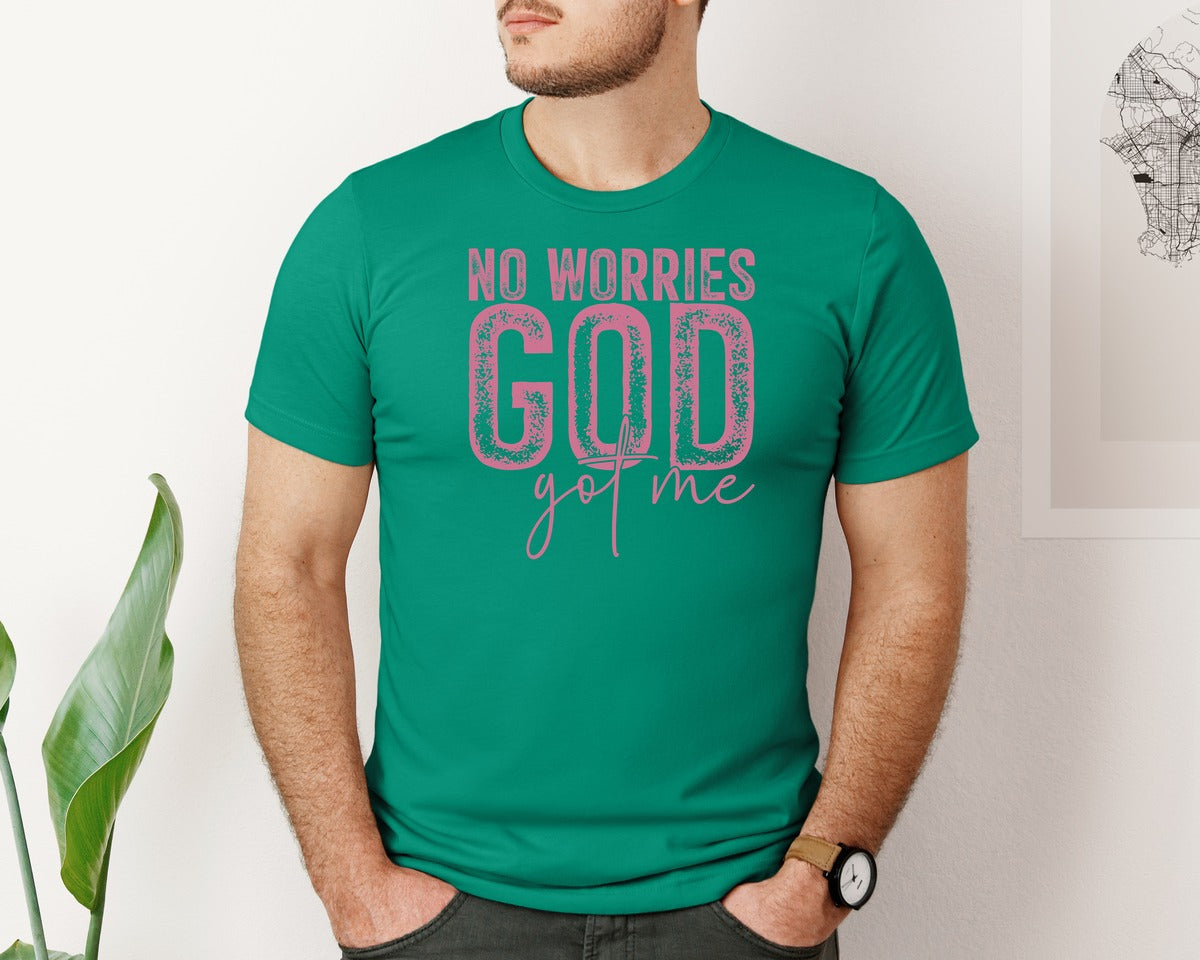 brand:Bella Canvas|color:Kelly|Unafraidgod Got Me Christian Q Graphic T-Shirt