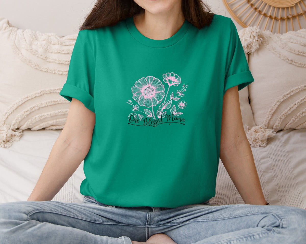 brand:Bella Canvas|color:Kelly|Mothers Day Funny Mom Graphic T-Shirt