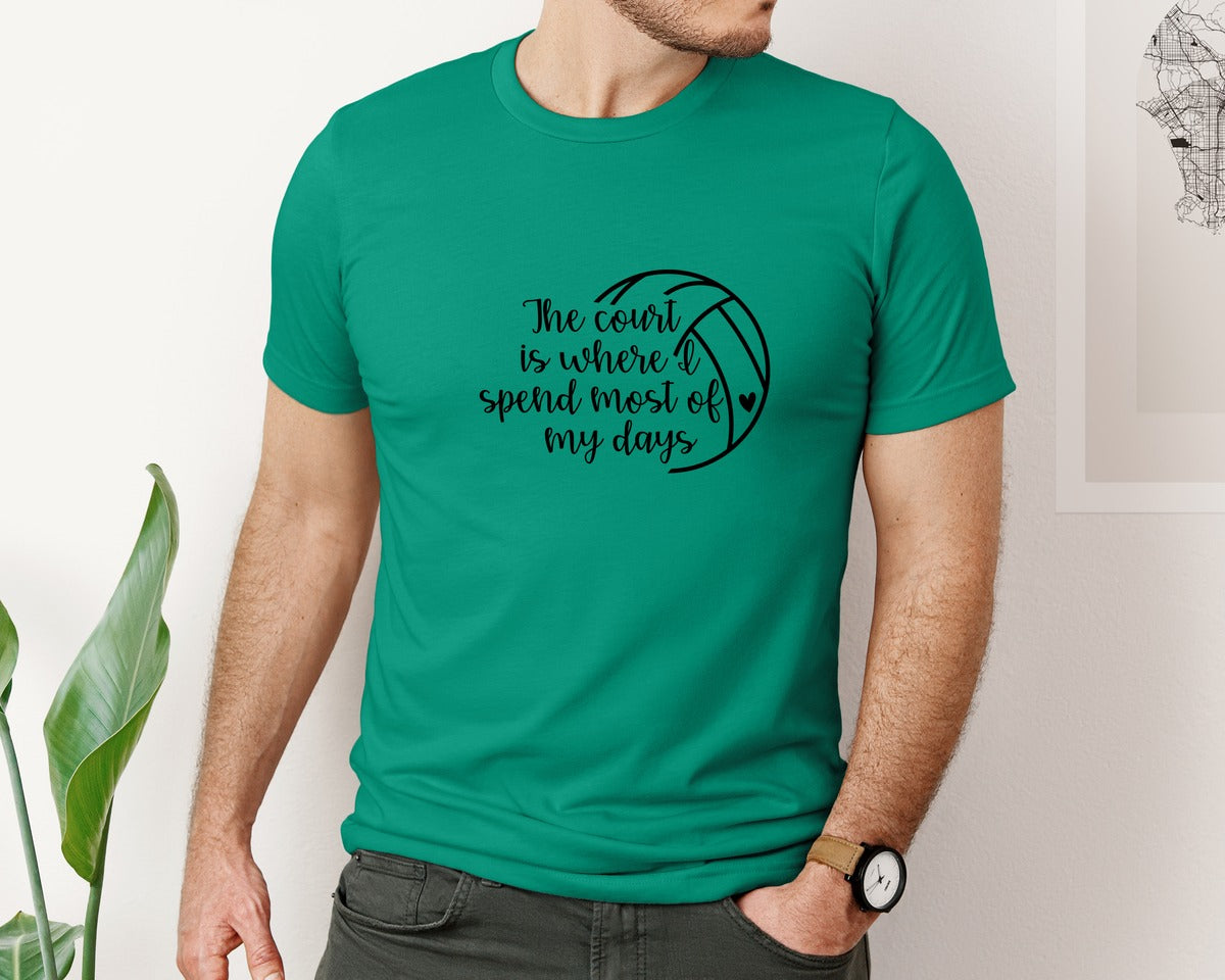 brand:Bella Canvas|color:Kelly|Volleyball Mom 24 Graphic T-Shirt