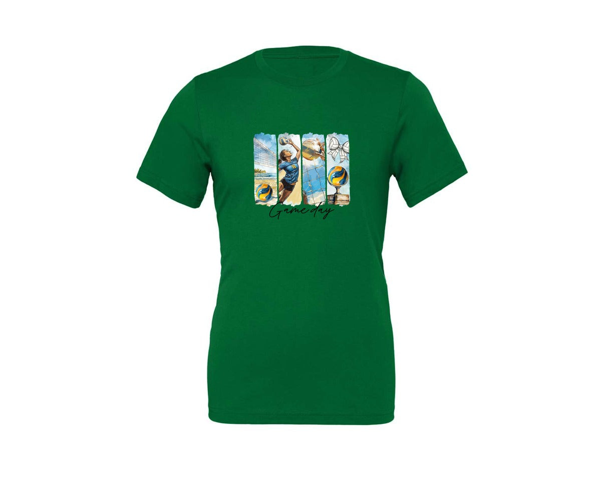 brand:Generic|color:Kelly|Volleyball Game Day 3 Graphic T-Shirt