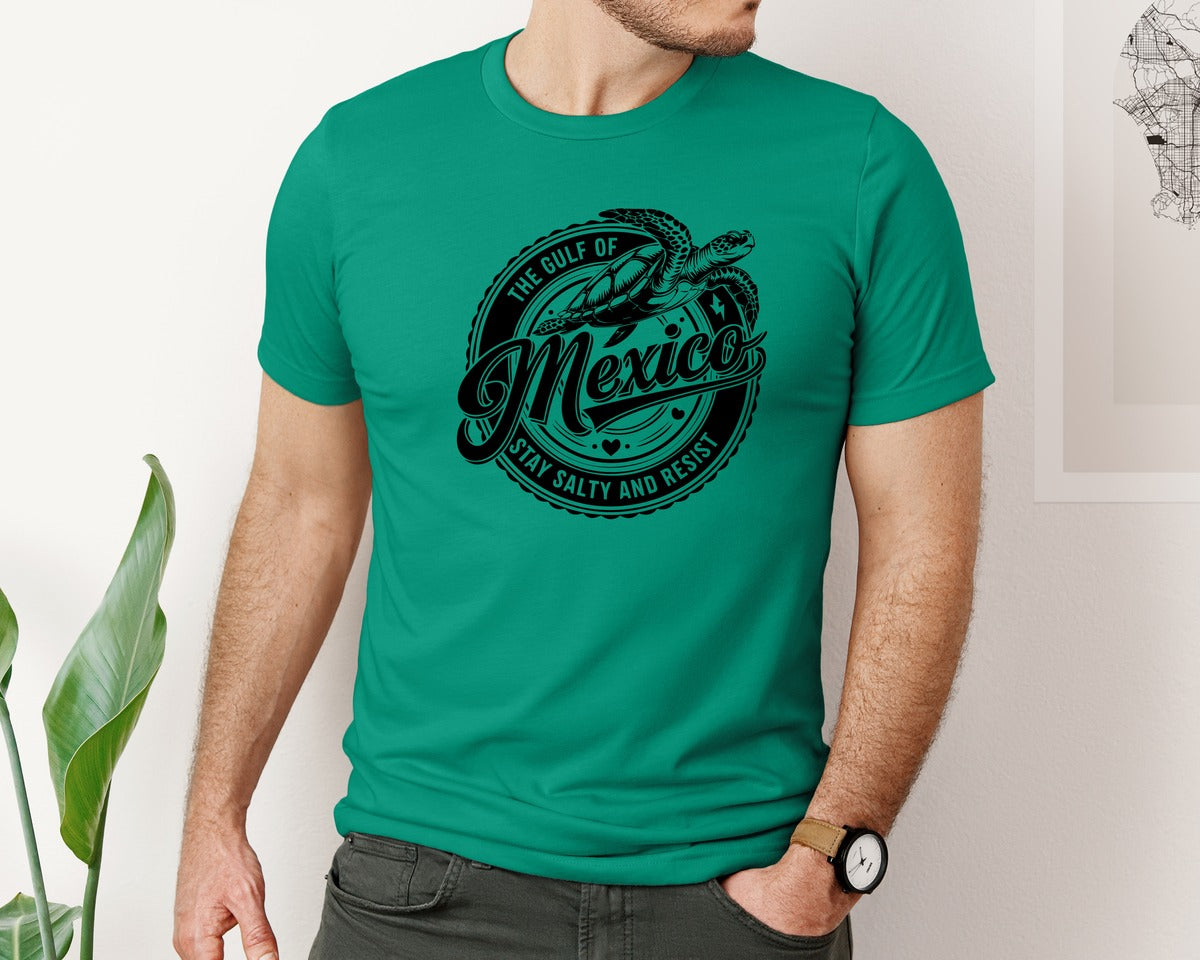 brand:Bella Canvas|color:Kelly|Gulf Of Mexico Turtle Beach Graphic T-Shirt