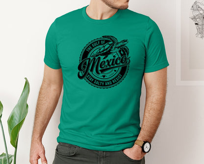 brand:Bella Canvas|color:Kelly|Gulf Of Mexico Turtle Beach Graphic T-Shirt