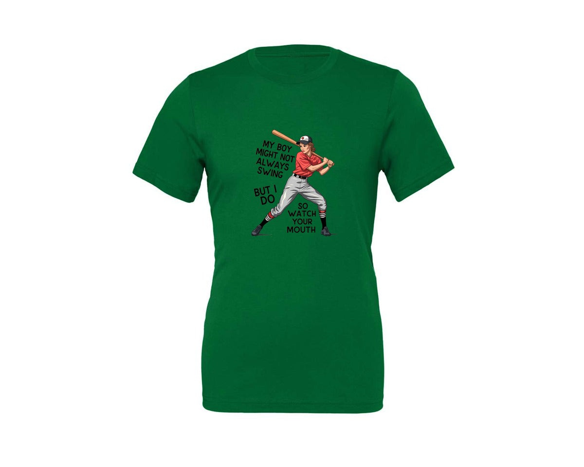brand:Generic|color:Kelly|Baseball Mom Funny Softball 3 Graphic T-Shirt
