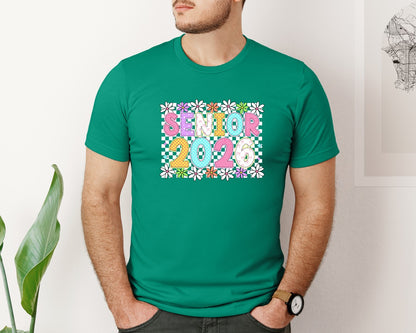 brand:Bella Canvas|color:Kelly|Senior 2026 Colorful Graduation Sub Graphic T-Shirt