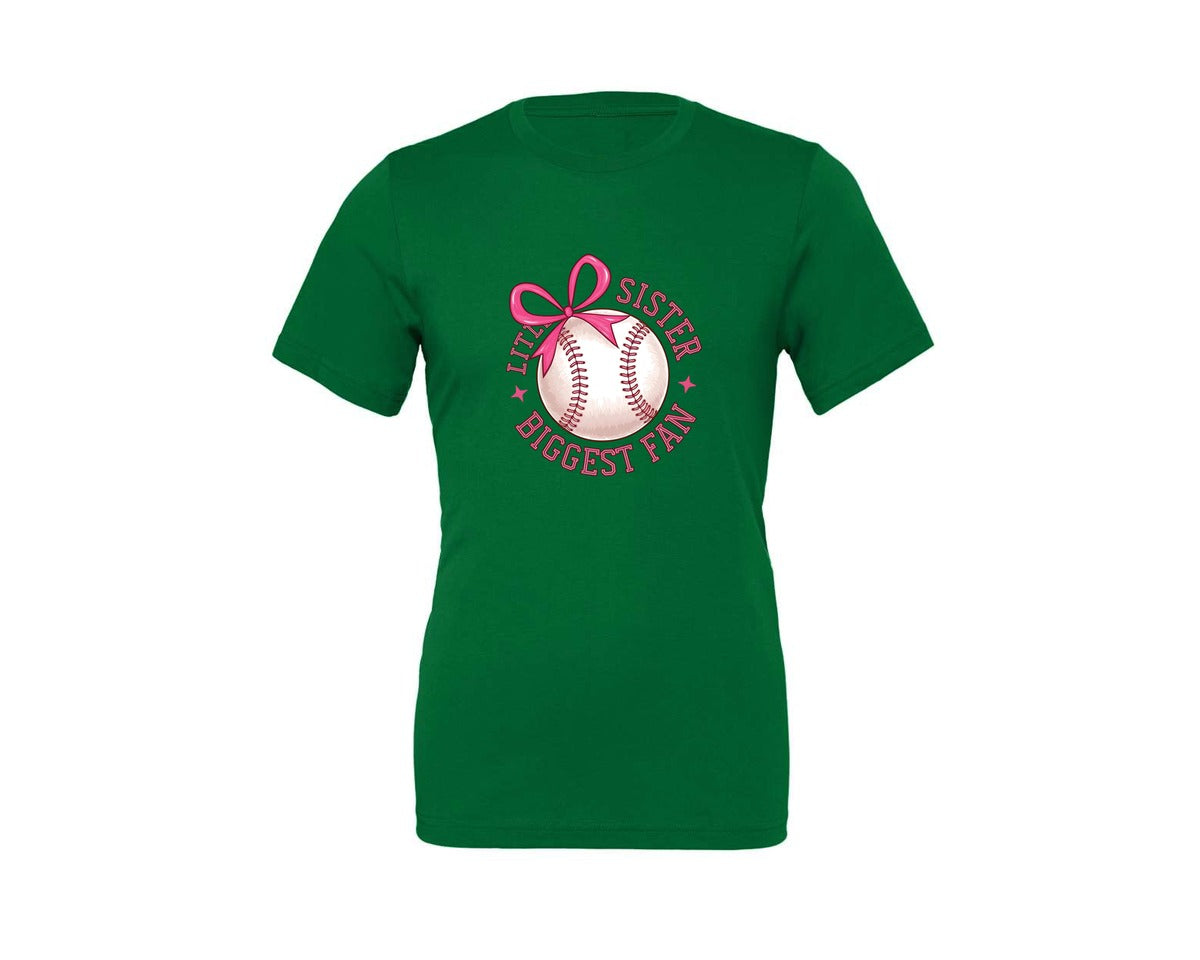 brand:Generic|color:Kelly|Baseball Sister Little Sister Graphic T-Shirt