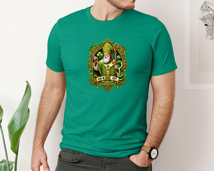 brand:Bella Canvas|color:Kelly|St Patricks Day Saint Patrick Graphic T-Shirt