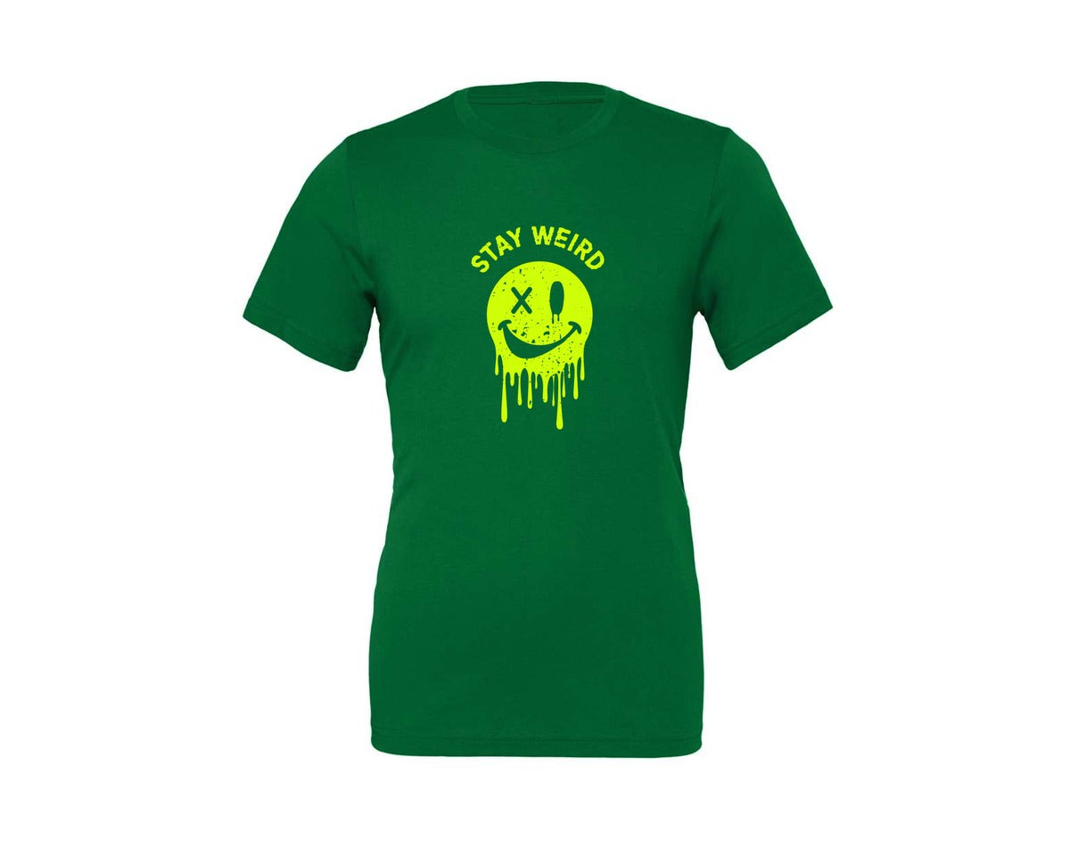 brand:Generic|color:Kelly|Stay Weird Be Yourself Rebellious Spirit Graphic T-Shirt
