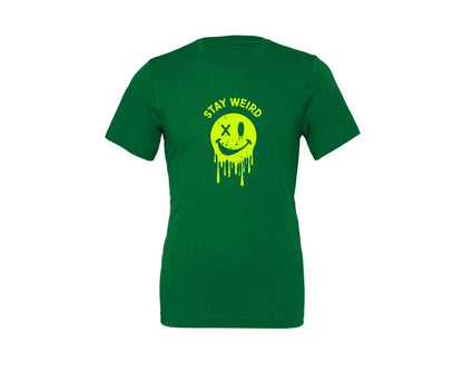 brand:Generic|color:Kelly|Stay Weird Be Yourself Rebellious Spirit Graphic T-Shirt