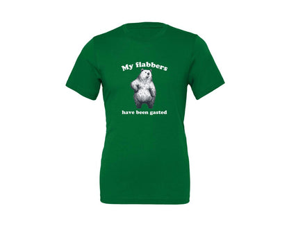 brand:Generic|color:Kelly|My Flabbers Have Been Gasted Bear Shirt Graphic T-Shirt