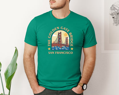 brand:Bella Canvas|color:Kelly|The Golden Gate Bridge Graphic T-Shirt