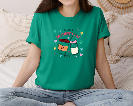 First Mothers Day Mama Baby Matching Graphic T-Shirt