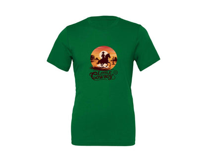 brand:Generic|color:Kelly|Little Cowboy Western Horse Riding 3 Graphic T-Shirt