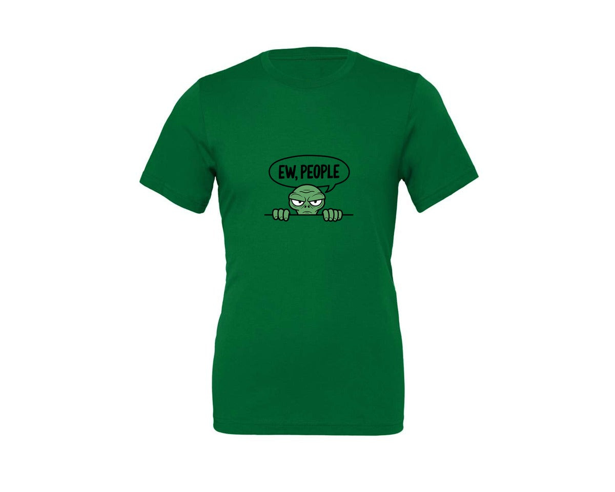 brand:Generic|color:Kelly|Ew People Alien Ufo T Shirt Design Graphic T-Shirt