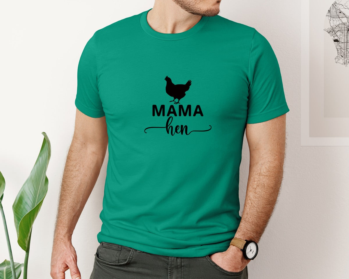 brand:Bella Canvas|color:Kelly|Mama Hen 82 Graphic T-Shirt
