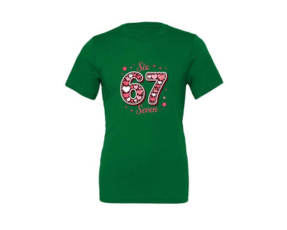 brand:Generic|color:Kelly|Funny 6 7 Valentine Valentines Day Graphic T-Shirt