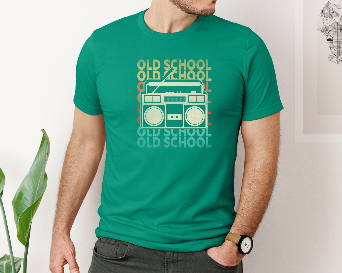brand:Bella Canvas|color:Kelly|Retro 80S 90S Old School T Shirt Design Graphic T-Shirt
