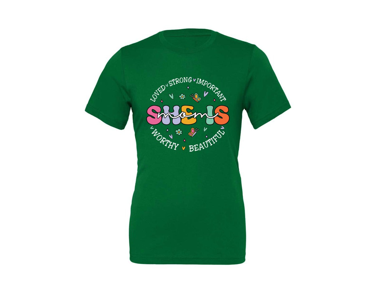 brand:Generic|color:Kelly|She Is Mom Happy Mama Mothers Day Graphic T-Shirt