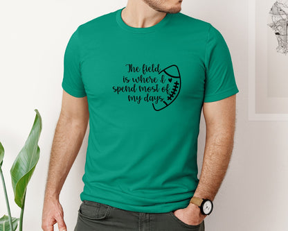 brand:Bella Canvas|color:Kelly|Football Mom 103 Graphic T-Shirt