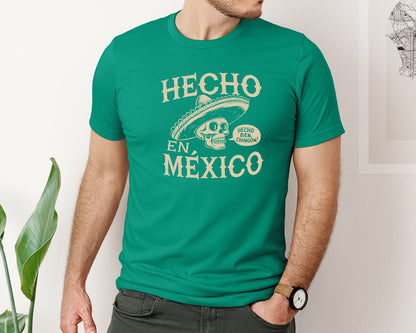 brand:Bella Canvas|color:Kelly|Hecho En Mexico Mexican Chicano Pride Graphic T-Shirt