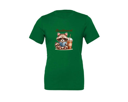 brand:Generic|color:Kelly|Booktrovert Easter Raccoon Book Coffee 3 Graphic T-Shirt