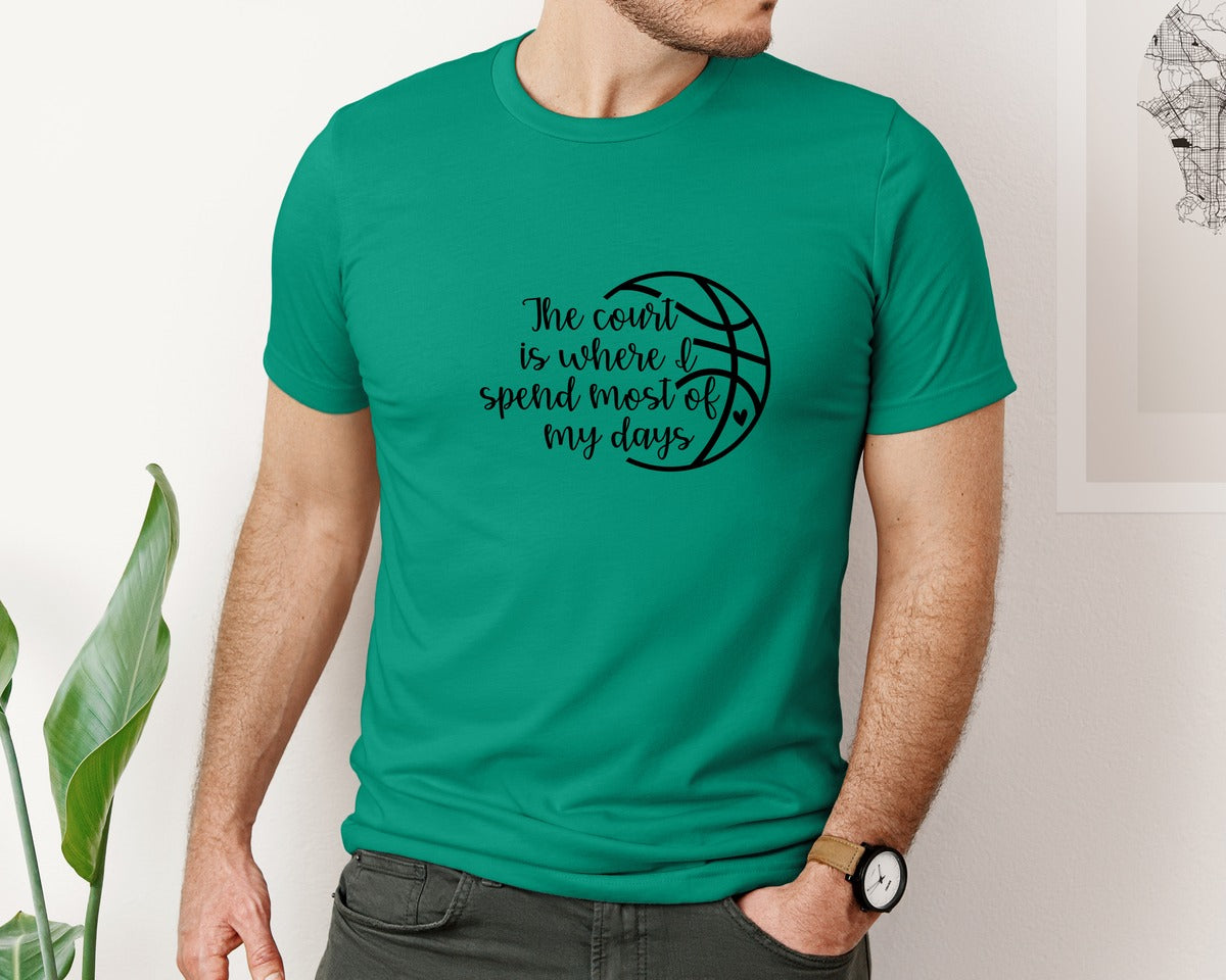 brand:Bella Canvas|color:Kelly|Basketball Mom 80 Graphic T-Shirt
