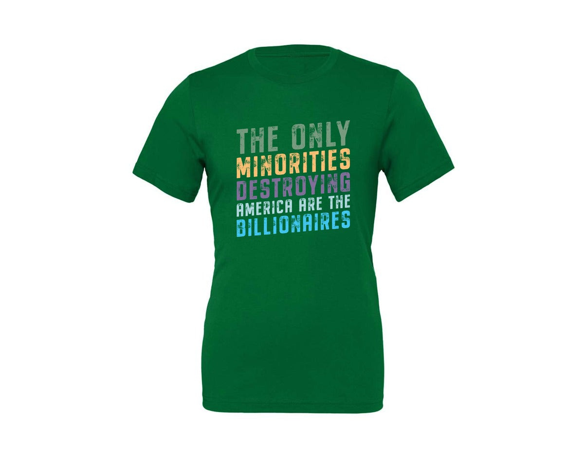 brand:Generic|color:Kelly|The Only Minorities Destroying America F Graphic T-Shirt