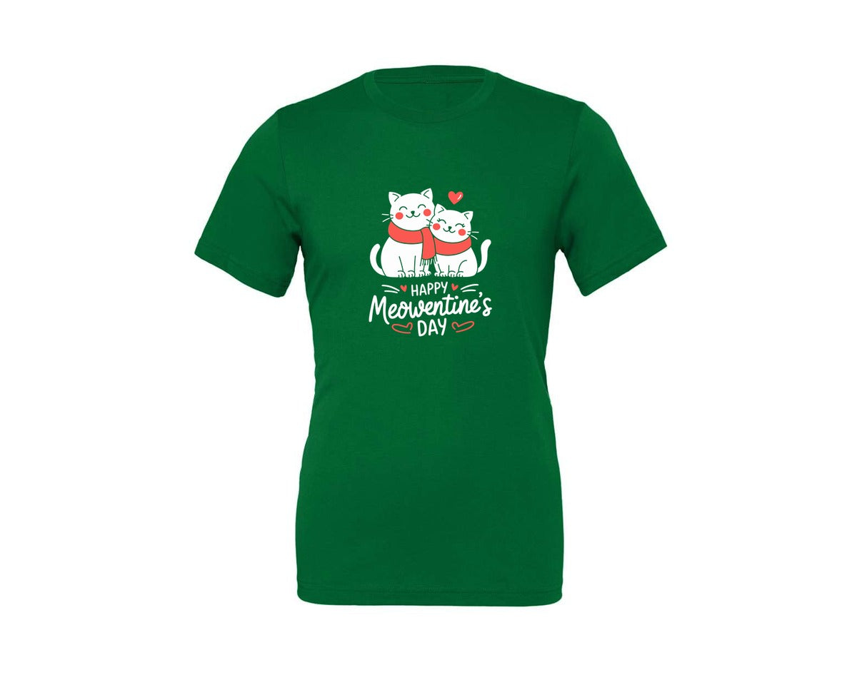 brand:Generic|color:Kelly|Happy Meowentines Day T Shirt Design 2 Graphic T-Shirt