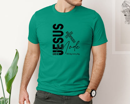 brand:Bella Canvas|color:Kelly|Jesus Loves Me Love Like Jesus Graphic T-Shirt