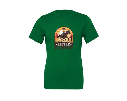 brand:Generic|color:Kelly|Little Cowboy Western Horse Riding Graphic T-Shirt