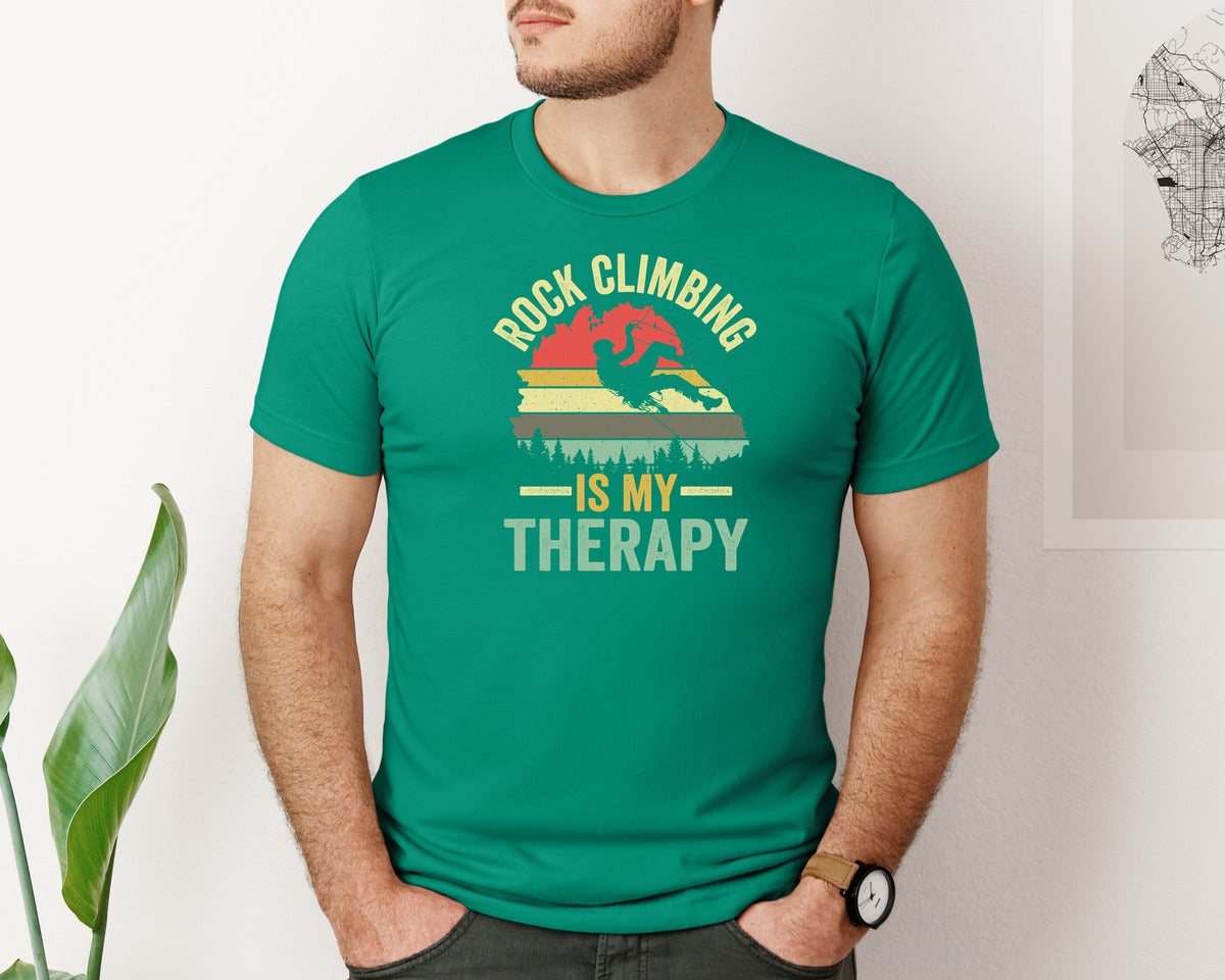 brand:Bella Canvas|color:Kelly|Rock Climbing Graphic 2 Graphic T-Shirt