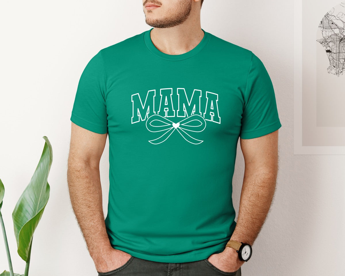 brand:Bella Canvas|color:Kelly|Mama Lightning Bolt Mama 7 Graphic T-Shirt