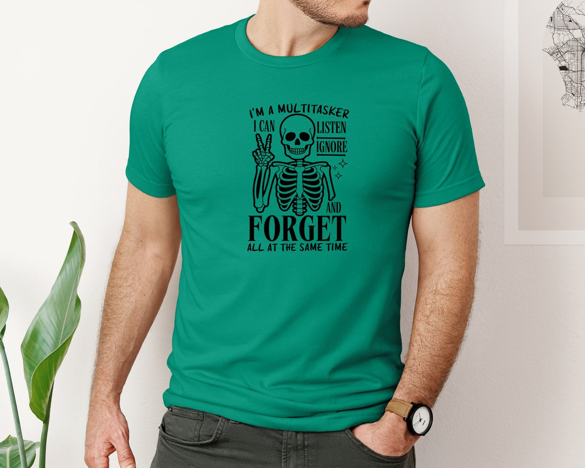 brand:Bella Canvas|color:Kelly|Im A Multitasker Office Humor Graphic T-Shirt