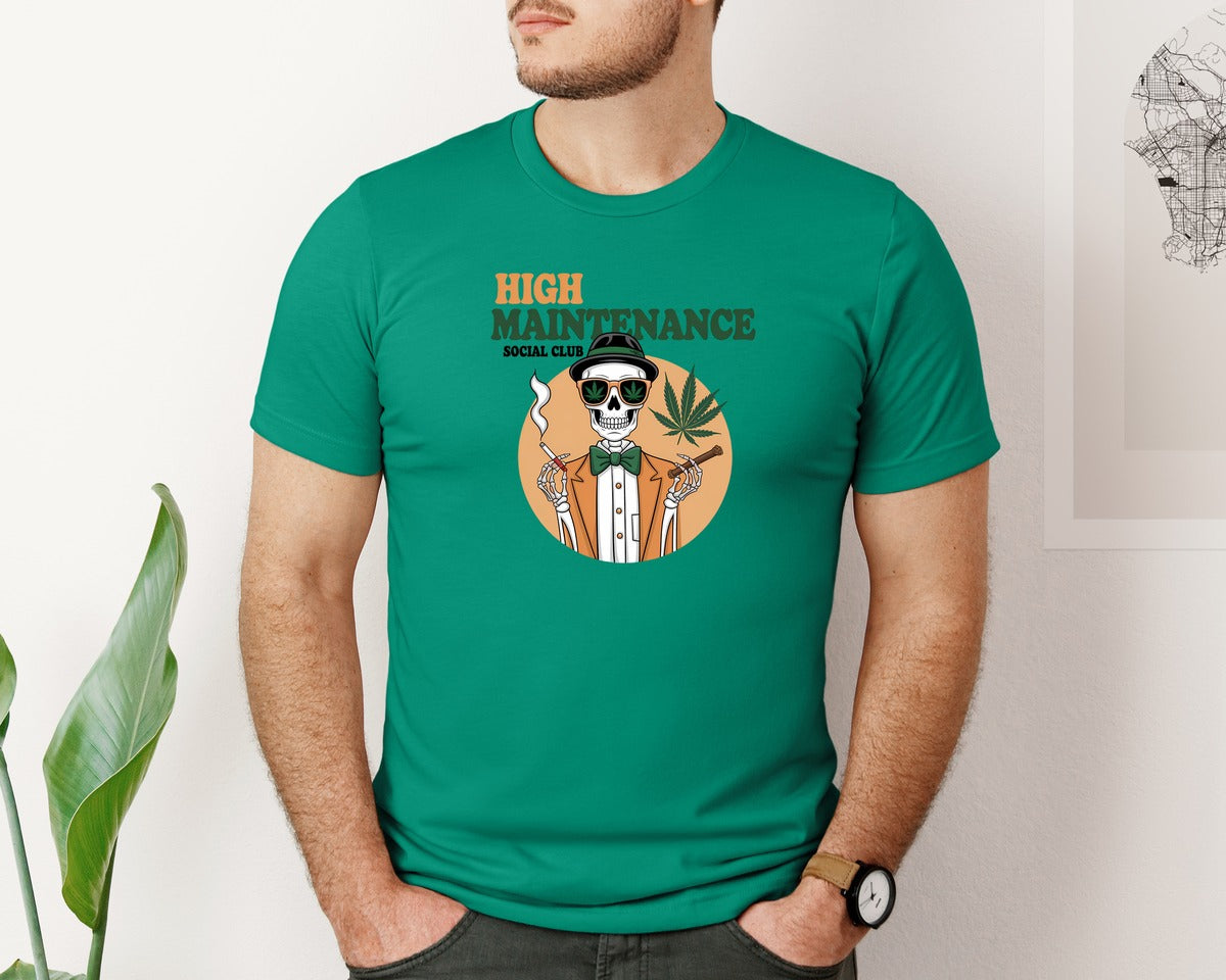 brand:Bella Canvas|color:Kelly|High Maintenance Social Club 3 Graphic T-Shirt