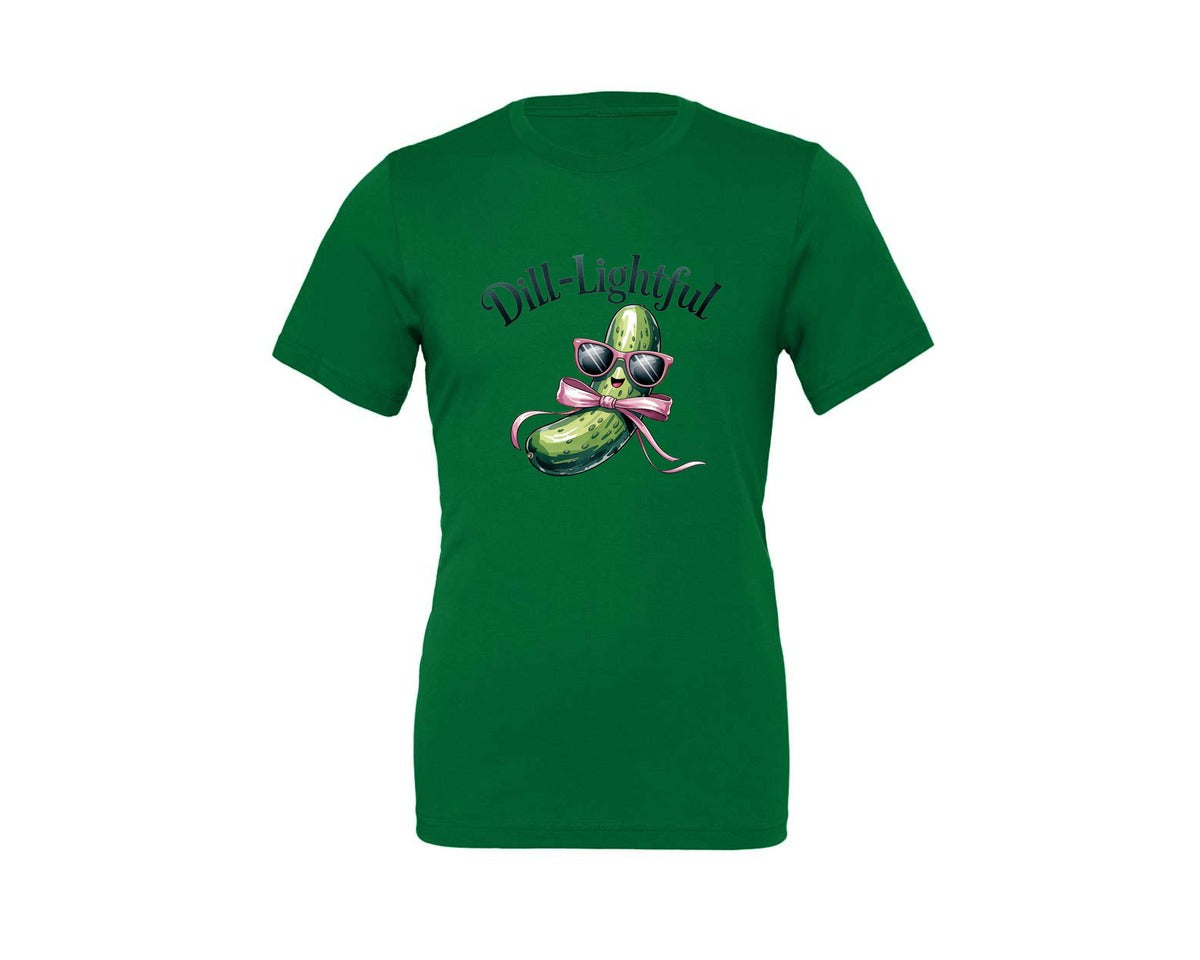 brand:Generic|color:Kelly|Dill Lightful Funny Pickle 2 Graphic T-Shirt