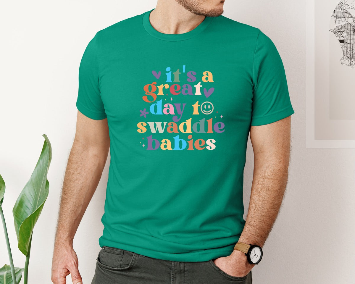 brand:Bella Canvas|color:Kelly|Its A Beautiful Day To Catch Babies Graphic T-Shirt