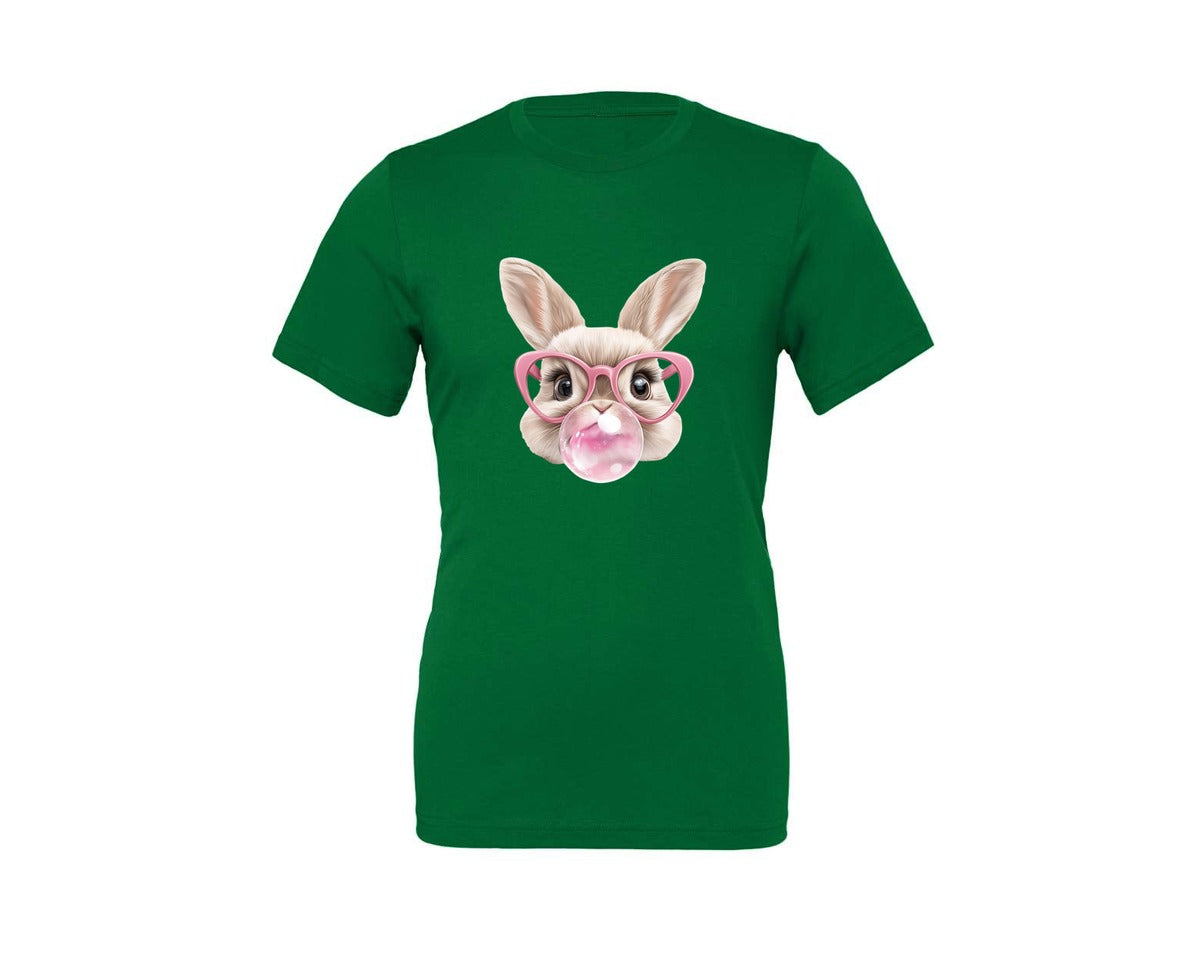 brand:Generic|color:Kelly|Easter Bunny Coquette Bunny Blowing 3 Graphic T-Shirt