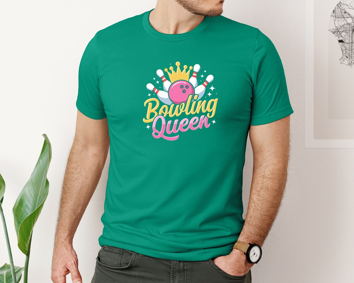 brand:Bella Canvas|color:Kelly|Bowling Graphic Graphic T-Shirt