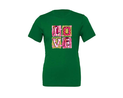 brand:Generic|color:Kelly|Pink Valentines Day Love Coquette Graphic T-Shirt