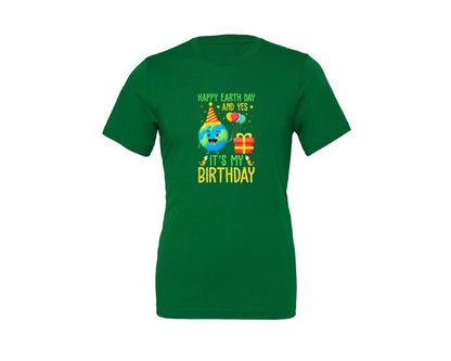 brand:Generic|color:Kelly|Happy Earth Day Birth Day T Shirt Graphic T-Shirt