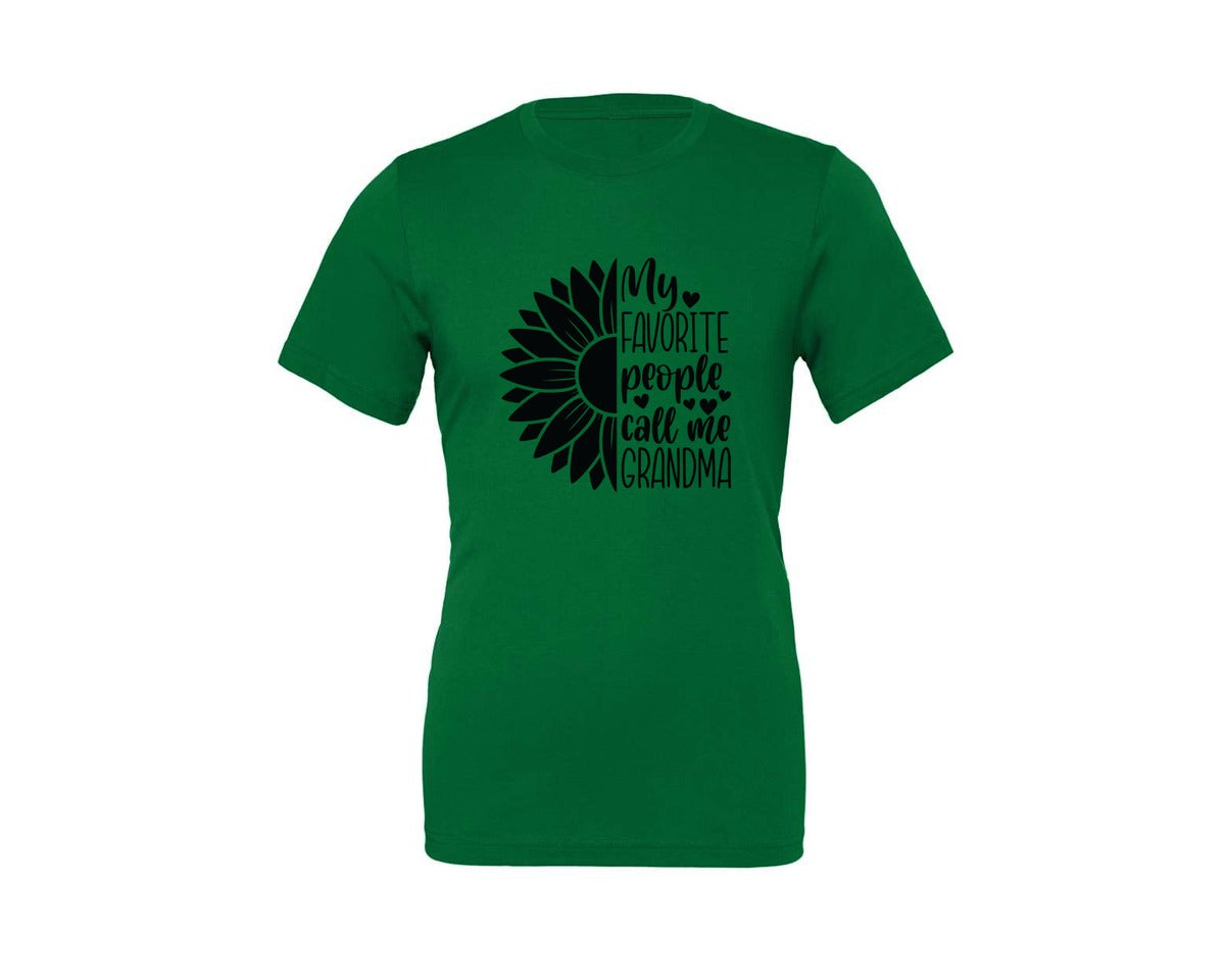 brand:Generic|color:Kelly|Grandma Sunflower Grandma Graphic T-Shirt