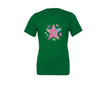 brand:Generic|color:Kelly|Preppy Summer Starfish Beach 2 Graphic T-Shirt