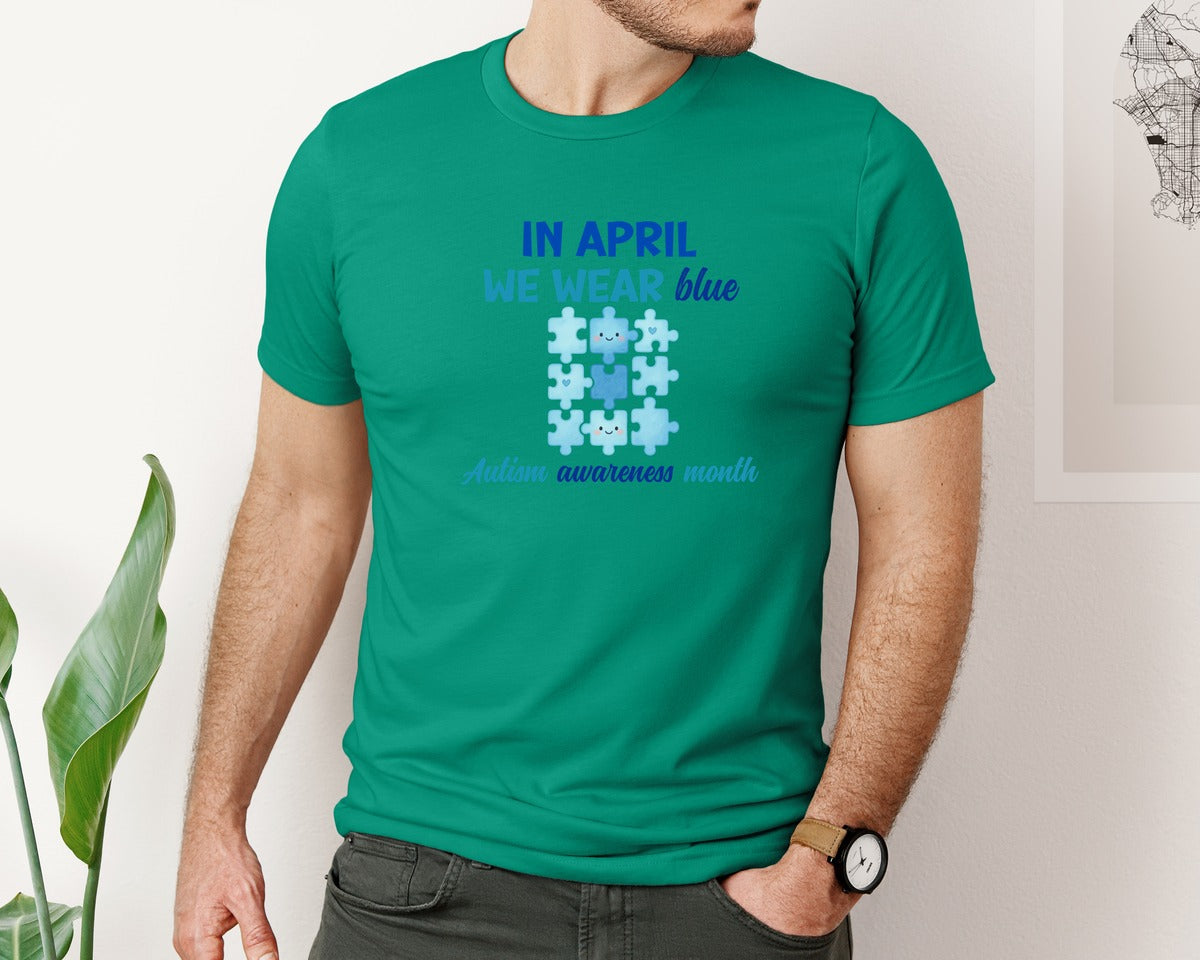 brand:Bella Canvas|color:Kelly|Autism Awareness Month 2 Graphic T-Shirt