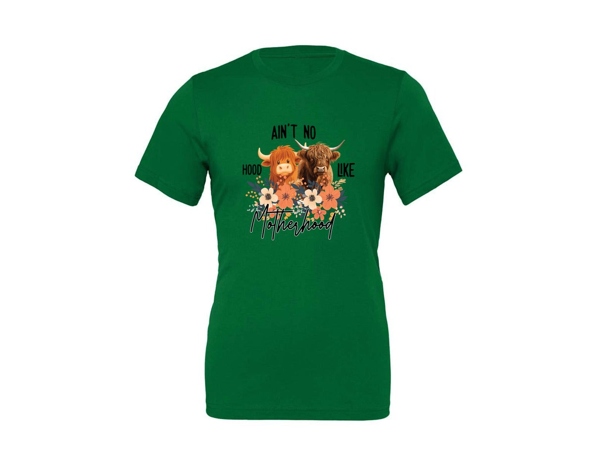 brand:Generic|color:Kelly|Aint No Hood Like Motherhood Mom Graphic T-Shirt