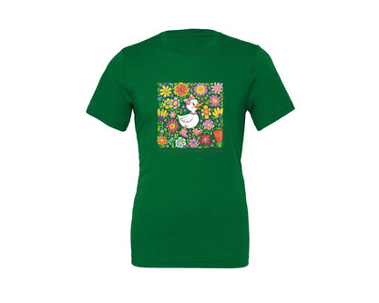 brand:Generic|color:Kelly|Funny Mama Goose Boho Floral Graphic T-Shirt