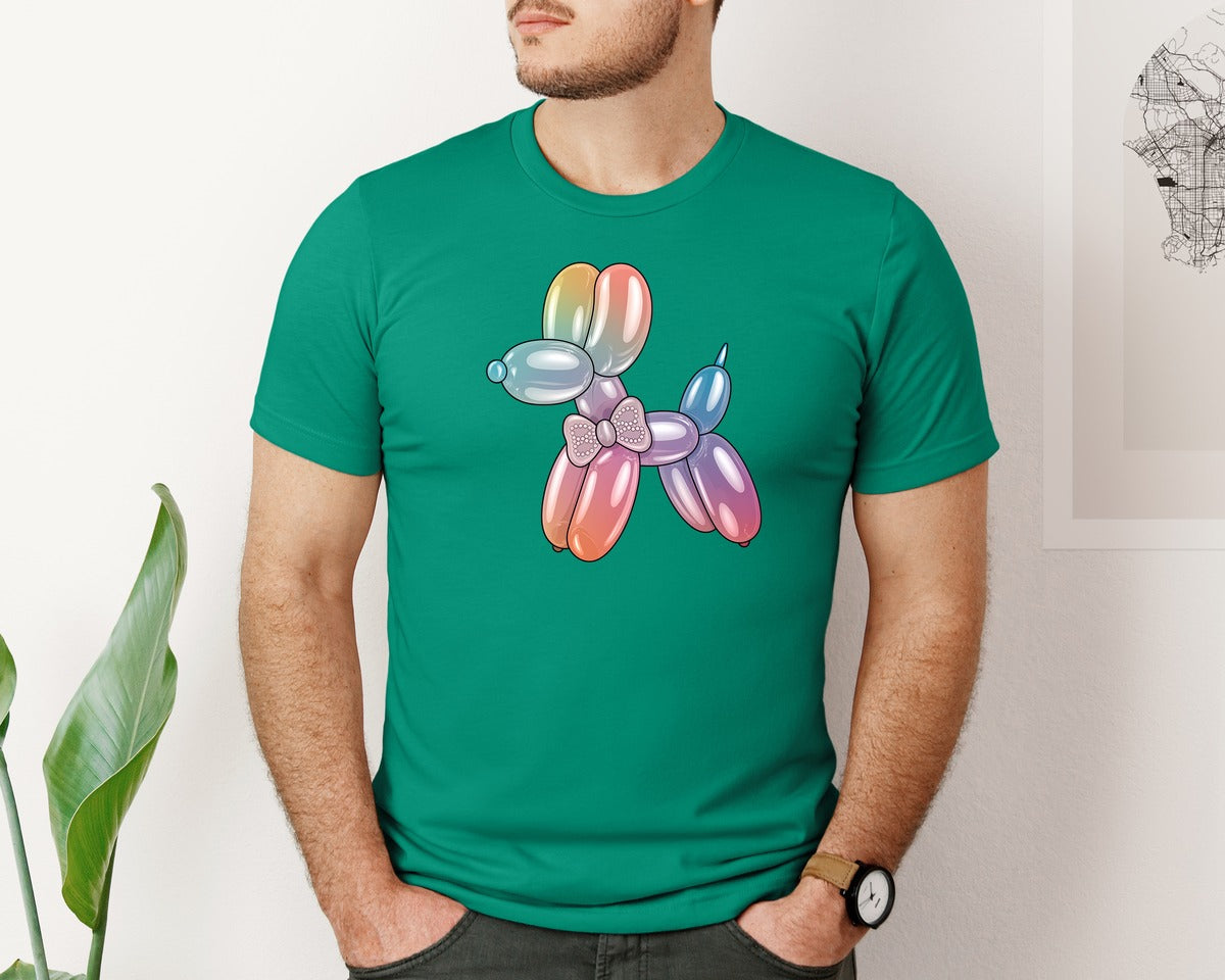 brand:Bella Canvas|color:Kelly|Glam Balloon Dog 4 Graphic T-Shirt