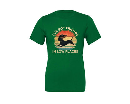 brand:Generic|color:Kelly|Dachshund Ive Got Friends In Low Places 2 Graphic T-Shirt