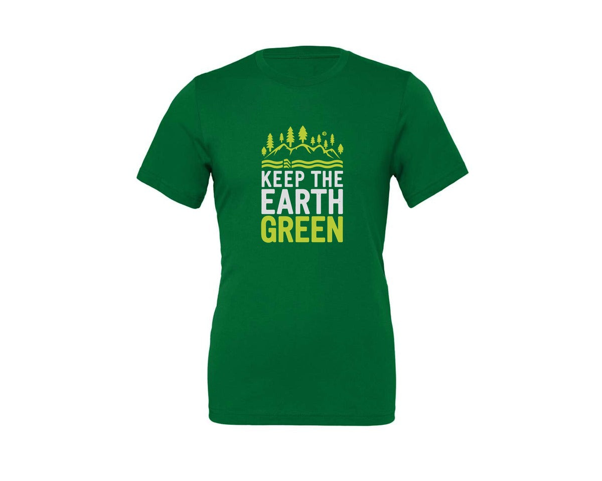 brand:Generic|color:Kelly|Keep The Earth Green Environment Cute Graphic T-Shirt