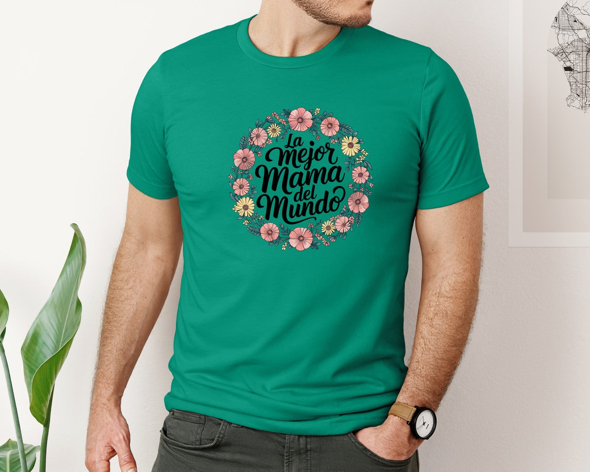 brand:Bella Canvas|color:Kelly|Spanish Mothers Day 5 Graphic T-Shirt