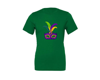 brand:Generic|color:Kelly|Mardi Gras Mask T Shirt Design 4 Graphic T-Shirt